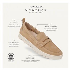 Vionic Uptown suede cushioned Loafers sand